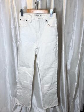 Abercrombie & Fitch Women's White Straight Jeans